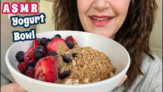 YOGURT BOWL w/ Frozen Fruit, & weekend chores | ASMR Mukbang (Soft Spoken) Just Jojo ASMR