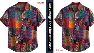 How to cut a female Vintage shirt || Vintage shirt tutorial
