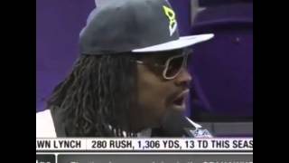 Marshawn Lynch I M Just Here So I Dont Get Fined Youtube