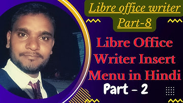writer Insert menu Part -2//writer Insert menu in hindi//writer//cross reference//bookmark//Part-8
