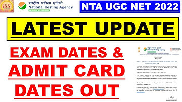Ugc net exam dates and Admit card Latest update