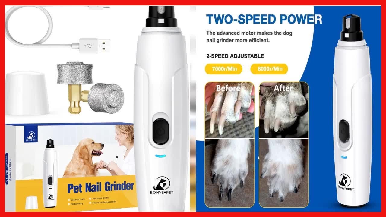 Pet nail grinder: Rechargeable pet nail grinder & Dog claw grinder - Nail  grinder for dogs – PetSpy