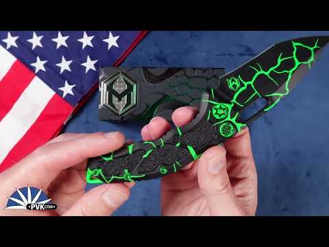 Heretic Knives Medusa AUTO CPM-Magnacut Recurve Magma Toxic Green