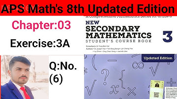 Exercise: 3A Question No:6 || APS Math