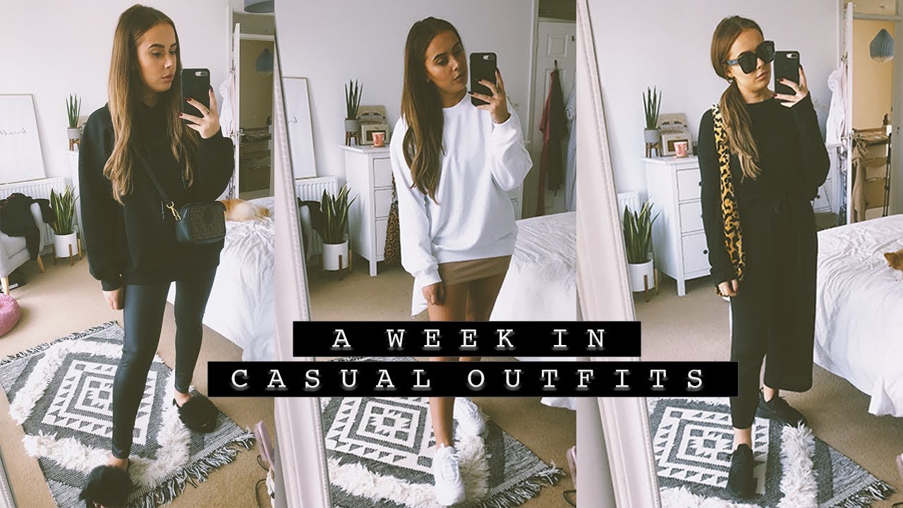 A WEEK IN CASUAL OUTFITS | Hello October Vlogtober - YouTube