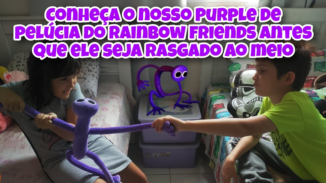 Monstro Purple Rainbow Friends Pelúcia