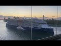 Large cruiseship departing backwards, Rotterdam, the Netherlands, 4 Oct 2025