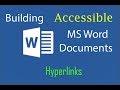 Creating Accessible Word 2016 Documents Links