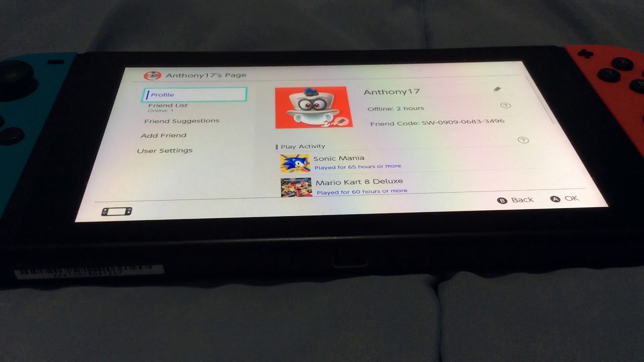 My Nintendo switch friend code - YouTube