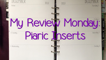 My Review Monday: Piaric Inserts for your planner