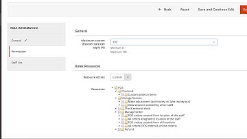 How to set Permissions in POS for Staff and enable discount  from magento 2 Backend