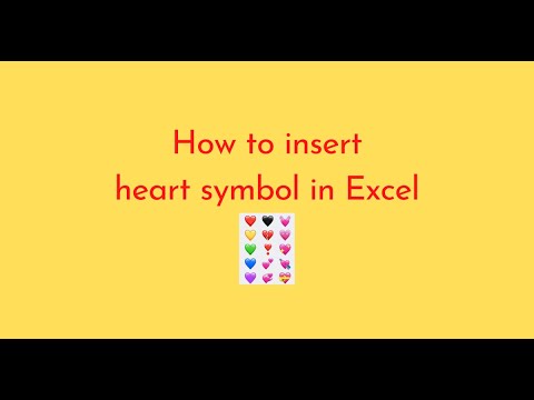 How To Insert Heart Symbol In Excel