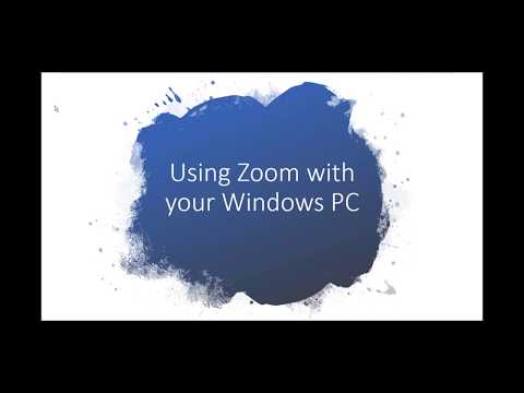 Video Using Zoom on Windows 10 - youtube