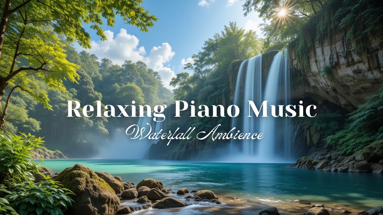 Relaxing Piano Music with Waterfall Ambience | Peaceful Nature Sounds ...