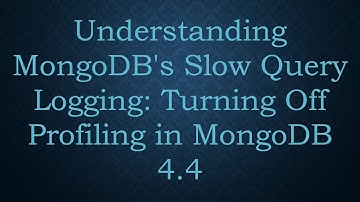 Understanding MongoDB