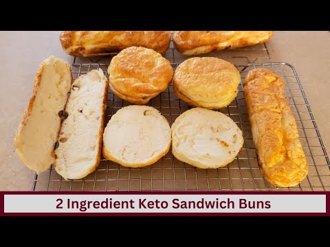 2 Ingredient Keto Sandwich Buns (Nut Free and Gluten Free)