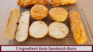 2 Ingredient Keto Sandwich Buns (Nut Free and Gluten Free)