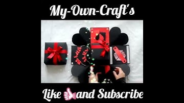 origami paper explosion box/ handmade beautiful explosion box tutorial/ how to make explosion box