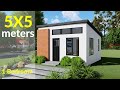 5x5 meters Small House Design #1
