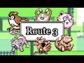 Route 3 performed by its wild pokmon cries