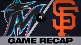 3 Giants combine for 4-hit shutout | Marlins-Giants Game Highlights 9/13/19