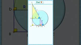 Find radius of circle. ............. #maths #geometry #olympiad #cds #cat #134 #iit #cbse #ssc #cgl