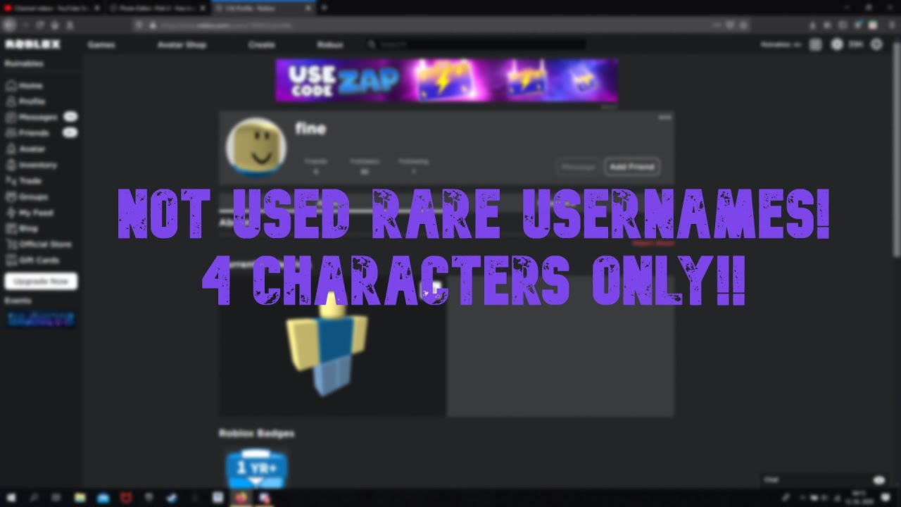 Rare Roblox Usernames Not Used | My XXX Hot Girl