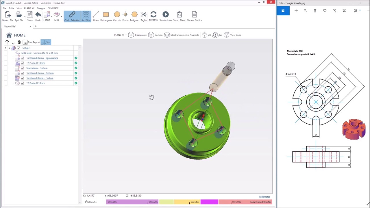 Update Esempio di programmazione CAD/CAM - Serie Tutorial tornitura. Turning tutorial series.