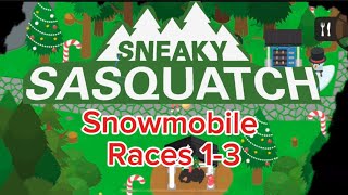 Sneaky Sasquatch | Snowmobile Races 1-3 | Tutorial