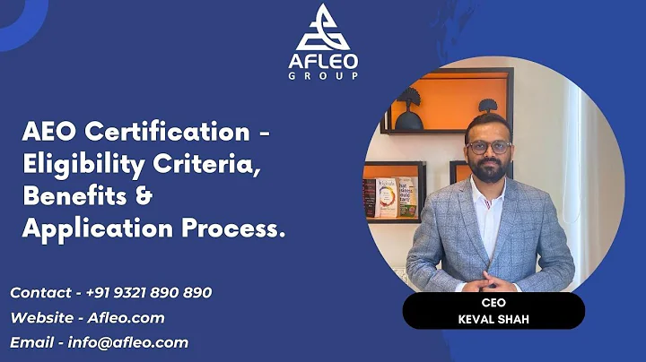 AEO Certification - Eligibility Criteria, Benefits, Application Process & Documents Required - HINDI