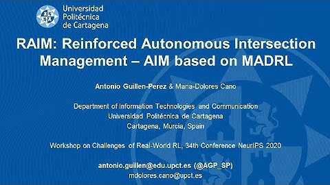 RAIM: Reinforced Autonomous Intersection Management – AIM based on MADRL