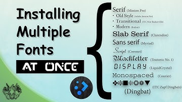 Installing multiple fonts at once (kde plasma) (Manjaro Linux)