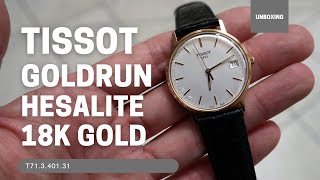 UNBOXING TISSOT GOLDRUN HESALITE 18K GOLD T71.3.401.31