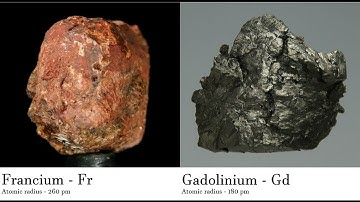 Francium - Fr vs Gadolinium - Gd Comparing Element attributes Atoms
