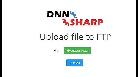 DNN Sharp - How to Upload files to FTP