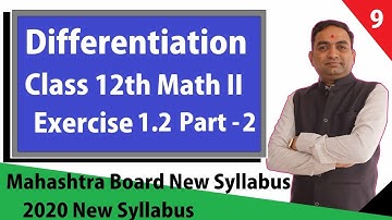Differentiation Exercise 1.2 Class 12th Part - 2