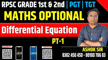 Differential Equation-1 | Maths Optional | GRADE 1st & 2nd I PGT & TGT Exams | Ashok Sir I e-zenith