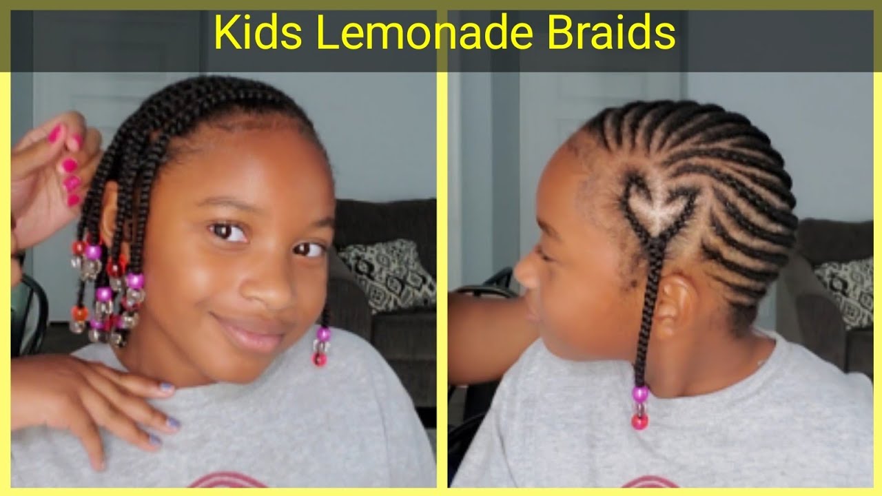 Kids Lemonade Braids With A Heart - YouTube