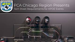 PCA Chicago Tech Sheet Requirements for HPDE Events