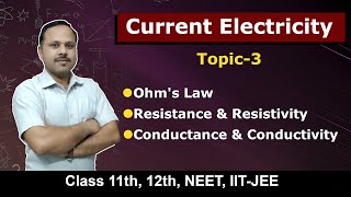3. Ohm's law, Electrical resistance & resistivity, Conductance and Conductivity #cbse  #physics
