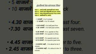इंग्रजीमध्ये वेळ सांगायला शिका.  #viral #languagelearning #vocabs #learn