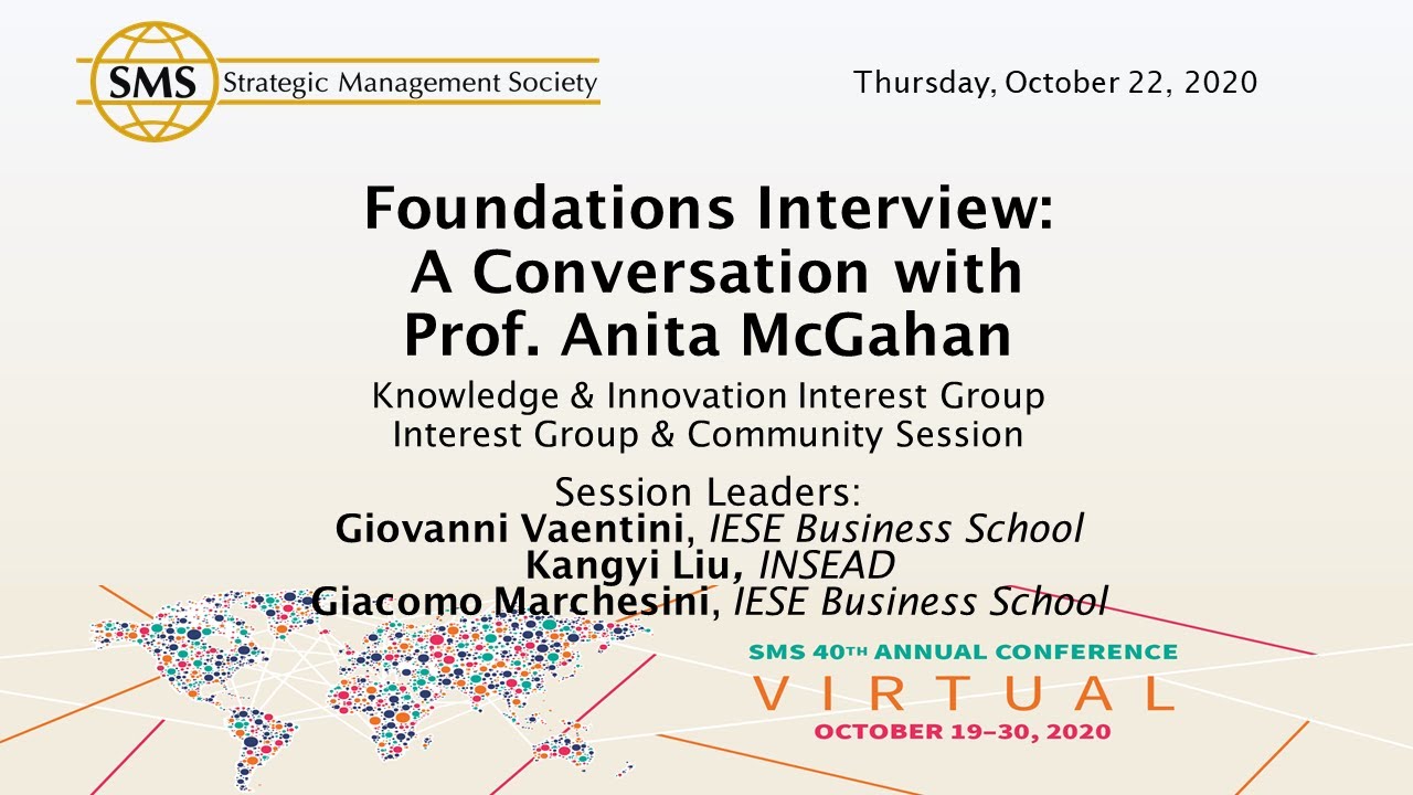 Foundations Interview: A Conversation with Prof. Anita McGahan - YouTube