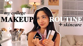my everyday REALISTIC COLLEGE MAKEUP look + SKINCARE