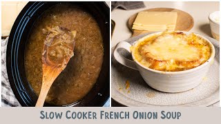 Slow Cooker French Onion Soup 🧅🥖🧀