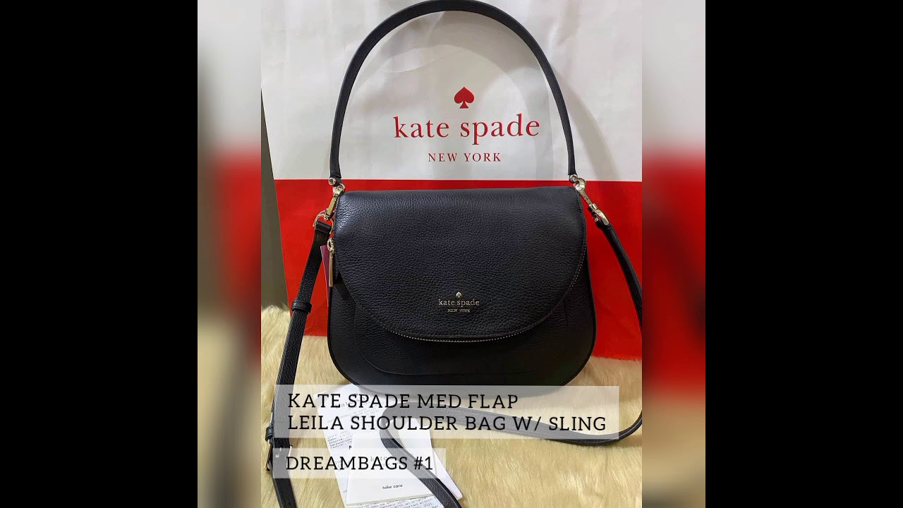 katespade flap leila shoulder bag - YouTube