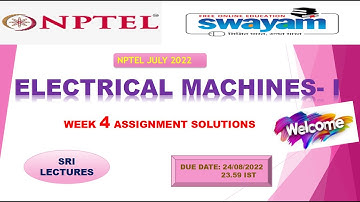 💥WEEK 4💥 🔥🔥ELECTRICAL MACHINES- I ASSIGNMENT SOLUTION 💥💥