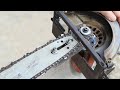 Making a Simple Electric Chain Saw Cutting Machine