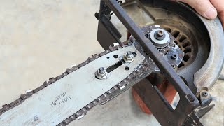 Making a Simple Electric Chain Saw Cutting Machine