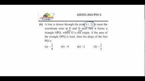 AIEEE 2012 Maths Straight lines from coordinate geometry for JEE test takers