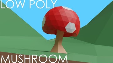 Low Poly Blender: Small Mushroom